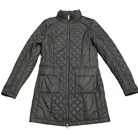 North Face Ruka Quilted Long Jacket, Olive Green, S - Picture 5 of 9